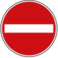 Verkehrszeichen Verbot der Einfahrt Nr. 267 | Ø 600mm, Alu 2mm, RA1 | Original Verkehrsschild nach StVO mit RAL Gütezeichen | Dreifke®