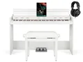 FunKey Digitalpiano DP-1088 E-Piano (Spar-Set, 4-St., Inkl. Klavierbank, Kopfhörer und Schule), Schlankes Keyboard im Digitalpiano-Design