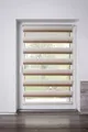 K-Home Doppelrollo "mit schönen Farbverlauf", beige, weiß, weiß, 150cm, einseitig verschiebbar, 130cm