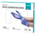 EUROPAPA Nitril-Handschuhe Medical Einmalhandschuhe Untersuchungshandschuhe (100 Stück, puderfrei ohne Latex, Gummihandschuhe) unsteril latexfrei disposible gloves lila XL