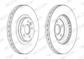 FERODO DDF2632C-1 Bremsscheibe für JAGUAR,LAND ROVER