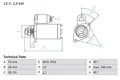 Bosch 0 986 023 290 Starter für MERCEDES-BENZ
