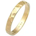 Elli Ring Basic Bandring Fein Gehämmert 925 Silber 54 Damen 