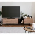 TV-Board Lowboard TV-Schrank Nola Artisan Oak schwarz Wohnzimmerschrank 195 cm