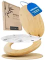 LOBENSWERK Toilettendeckel Bambus [Einfache Montage] mit Soft-Touch Beschichtung | antibakteriell & UV-beständig | Quick-Release-Funktion | Klodeckel Holz, Klobrille, WC Sitz