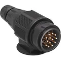 Wiltec - Anhänger Stecker 13-polig 12v, Nylon Adapter Für Pkw Anhänger, Anhängerkupplung Steckanschluss, Anhängersteckdose