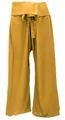 GURU SHOP Fischerhose aus Viskose, Fisherman Pants, Wickelhose, Yogahose - Curry, Herren/Damen