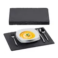 relaxdays Schieferplatten anthrazit 40,0 x 30,0 cm, 6 St.