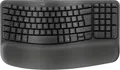Logitech Wave Keys kabellose ergonomische Tastatur, gepolsterte Handballenauflage, komfortables natürliches Tippen, Easy-Switch, Bluetooth, Logi Bolt, Multi-OS, Windows/Mac, Deutsches QWERTZ, Graphit