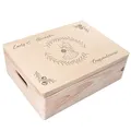 Creative Deco Geschenk zur Hochzeit | Erinnerungsbox Hochzeit | Personalisiert Geschenkkiste für Brautpaar | Pärchen Hochzeit Motiv | Holzkiste mit Deckel | Farbdruck | 40 x 30 x 14 cm