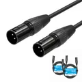 Yinker XLR Mikrofonkabel 2 Stücke 1.5m, 3 Polig Male zu Male für Audio-und Sound-Equipments