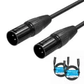 Set aus 2 XLR Mikrofonkabeln 1.5m, Male zu Male, für exzellente Soundübertragung