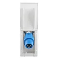 CEE Aussensteckdose Einspeisestecker weiß Spritzwasser gesch. 240V 16A Wohnwagen