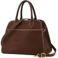 Travistar Wildleder Tote Bag, Retro Handtasche, groß, Kunstleder, abnehmbarer Schultergurt, ideal für Arbeit, Schule und Shopping.
