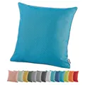 heimtexland ® Outdoor Lounge Dekokissen Lotus Effekt wetterfest schmutz- und wasserabweisend Garten Kissen 45x45 Outdoorkissen Typ551 Hellblau