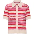 ONLY Strickjacke ONLLULA POLO S/S CARDIGAN KNT NOOS rot S (36)