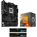 ASUS ROG STRIX B650E-F GAMING WIFI Upgrade Kit bestehend aus Mainboard + AMD Ryzen 7800X3D + 32 GB DDR5 RAM Crucial