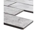 Mosafil Mosaikfliesen Vinyl Mosaikfliesen Fountan Steinoptik Selbstklebend, Metall-Aluminium 29.500x29.000, grau