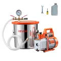 VEVOR 99L/min Einstufige Vakuumpumpe mit 11,36L Entgasungskammer 1,5m Schlauch