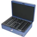HMF 208 Geldkassette Euro-Münzzählbrett 25 x 18 x 9 cm Blau