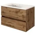 Held-Möbel Waschtisch Baabe Holzoptik Braun Eiche 80 cm