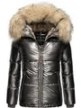 Navahoo Damen Winterjacke Steppjacke warm mit Kunstfellkapuze Tikunaa Anthracite Gr. L