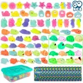 BONNYCO Mochi Squishy Set Mitgebsel Kindergeburtstag Gastgeschenke, 80 Stück