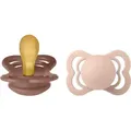 BIBS Supreme Natural Rubber Size 1: 0+ months Schnuller Woodchuck / Blush 2 St.