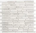 Mosaik Marmor Naturstein Brick Verbund Stäbchen hellgrau Streifen Spritzschutz Wandverblender - MOS40-MOSBrick2012