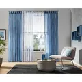 OTTO home Gardine DIMONA (2 St), Schlaufen, transparent, Voile, 2-er Set, Voile, Polyester, Wellen blau 140 cm x 175 cm