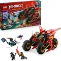 LEGO NINJAGO Ninja-Actionflitzer - 3-in-1-Spielzeug mit 2 Ninja-Bikes, 1 Jet und 6 Minifiguren, einschließlich Kai und Frak - Aufstieg der Drachen... - Bronze