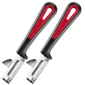Westmark 2 Universal-Sparschäler/Pendelschäler mit Ausstecher, Gallant, Mit aufgeschraubter Edelstahklinge, Schwarz/Rot, 290922E3