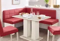 Eckbank MASSIVLINE & MORE "Anna 2", rot (rot, holzwerkstoff mit farbe weiß), B:130cm H:83cm T:169cm