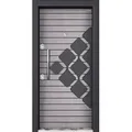 JVmoebel Haustür Graue Aluminium-Eingangstür BLX-97 mit satinierter Oberfläche (1-St), Made in Europa grau Ø 8.0 cm x 85 cm x 190 cm