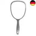 PARSA Beauty Handspiegel oval 14,5 x 11,5 cm (Anthrazit) – Handspiegel mit G