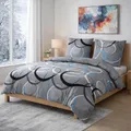 Buymax® Biber Bettwäsche Bettbezug 155x220 cm, Kopfkissenbezug 80x80 cm 2 teilig, Deckenbezug Set aus 100% Baumwolle Flanell Winter mit Reißverschluss