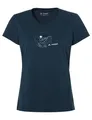 VAUDE Women's Cyclist T-Shirt V, Shirt zum Radfahren, Dark sea/Blue, 44