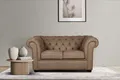 Home affaire 2-Sitzer CHARENTE, Chesterfield-Sofa, Wellenfederung, Maße: B/T/H: 147/89/74 cm, mit edler Knopfheftung und typischen Armlehnen
