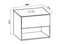 VCM 2-tlg. Waschtisch Waschplatz Waschbecken Breite 60 cm Badmöbel Set Bad Schrank Keramik Lendas ll