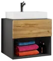 VCM Waschtisch 2-tlg. Waschtisch Waschplatz Badmöbel Lendas II (Set, 2-St., 1x Unterschrank 1x Waschbecken)