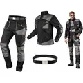NEO TOOLS Profi HD Slim Arbeits-Set, Bundhose & Jacke, OXFORD-Verstärkt, Hohe Flexibilität und Komfort - Dunkelgrau - L