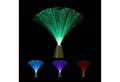 relaxdays LED Dekolicht Glasfaserlampe mit Farbwechsel
