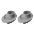 Fackelmann 33021 Eierbecher-Set 2-teilig, Bioplastik, Eierbecher für Eier, 2-er Set, Bioplastik, grau, 11,5 x 8 x 2,5 cm