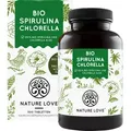 Nature Love® Spirulina + Chlorella | 500 Tabletten | mit 500 mg pro Pressling | ohne Zusätze | hochdosiert | vegan