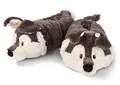 Nici 45745 Hausschuhe Husky Swante figürlich Plüsch Gr. 38-41 Winter Adventure, Grau