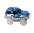 Cleverclixx Cleverclixx Race Track Car Blue - Rennbahnauto (blau) Magnetspielbausteine, Lichteffekt Scheinwerfer, robuste Bauweise, kompatible Rennstrecken