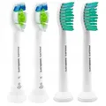 4x Sonicare Proresults Diamond Aufsätze für Schallzahnbürsten, weiß