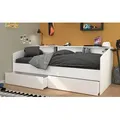Parisot Stauraumbett "Sleep4" in weiß Funktionsbett mit Bettschubkasten Set Liegefläche 90 x 200 cm
