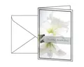 Sigel Beileidskarte Weiße Amaryllis, Trauerkarte mit Schriftzug, 10 Karten inkl. Umschläge