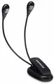 Doppel Notenpultleuchte Buchlampe Leselampe 2 LED Leuchte Klemm Batterieleuchte